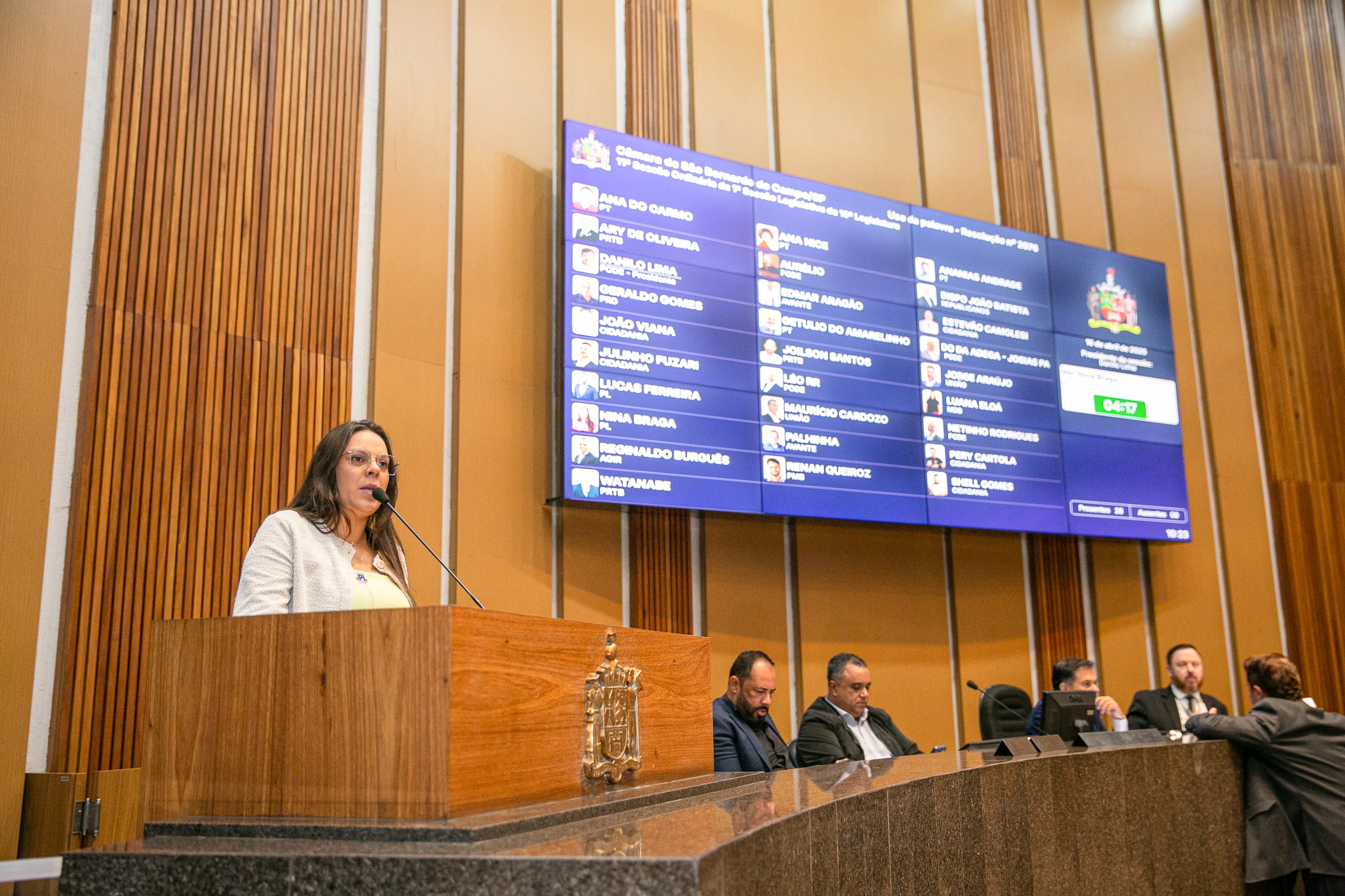 Nina Braga na Câmara