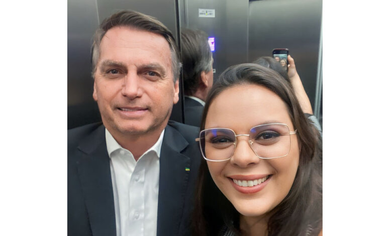 Nina Braga com Bolsonaro