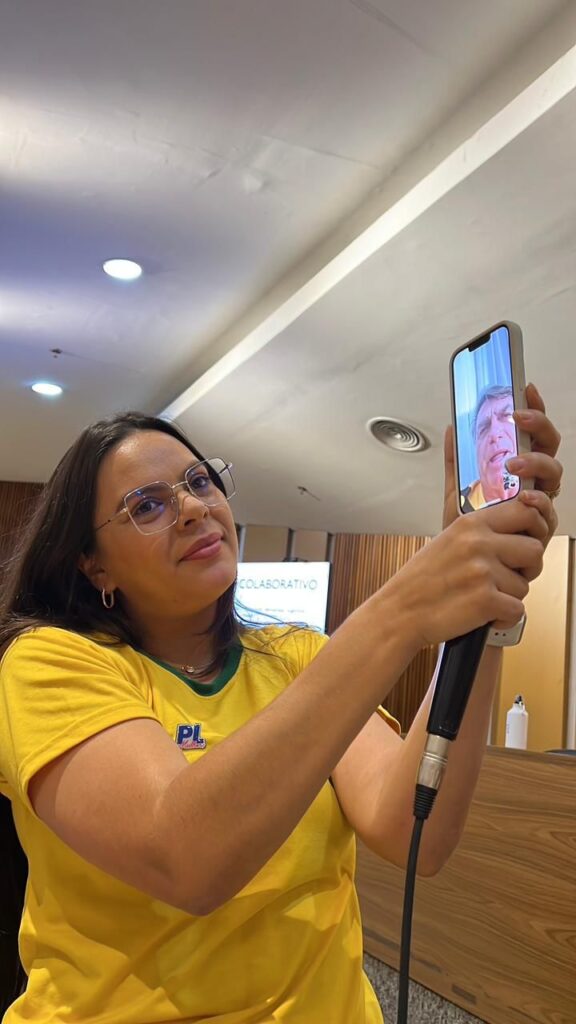Nina Braga com Bolsonaro